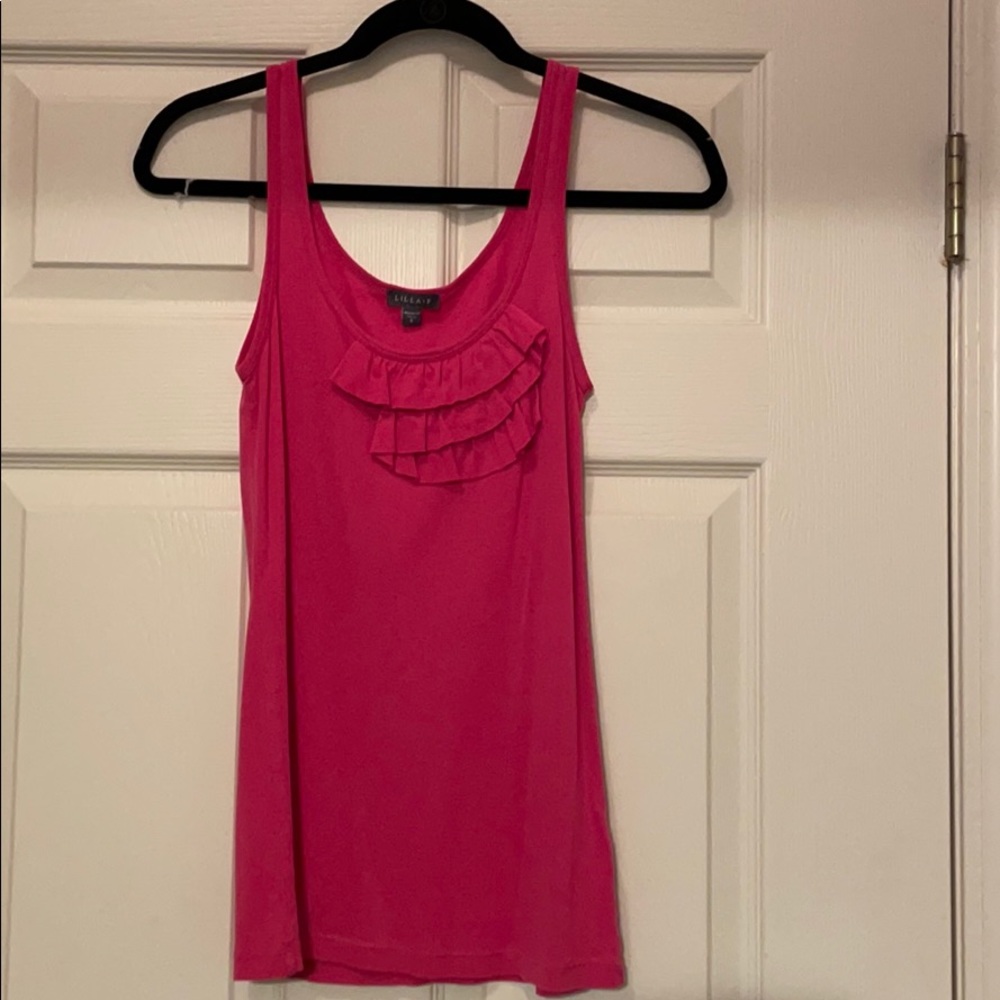 Pink sleeveless shirt